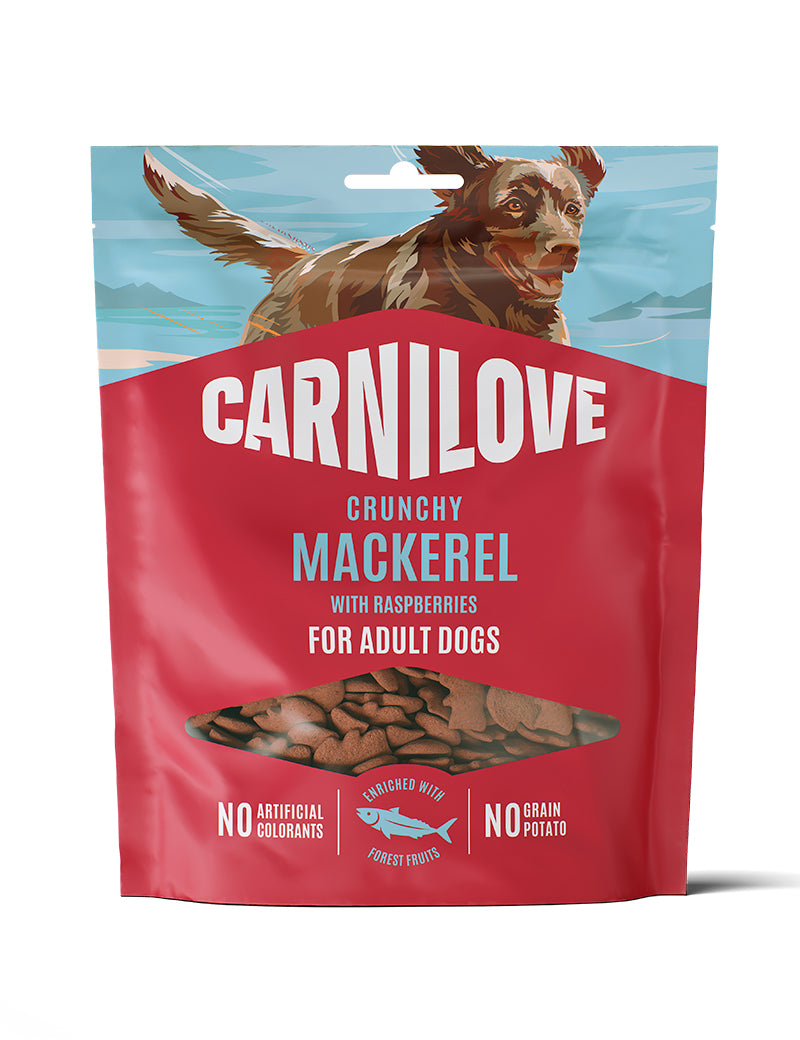 Carnilove Crunchy Makrel og Hindbær 200 g