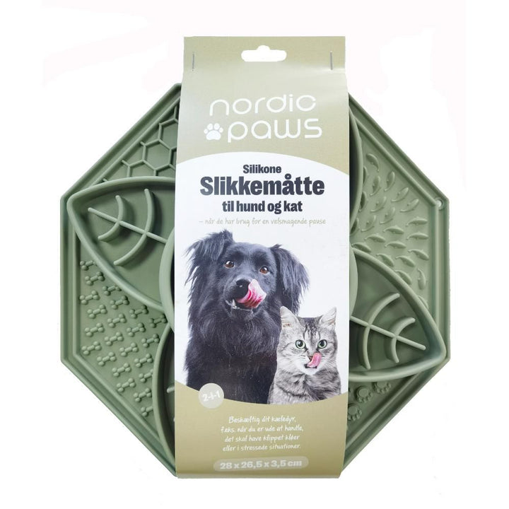 Nordic Paws Slikkemåtte 2-i-1, grøn