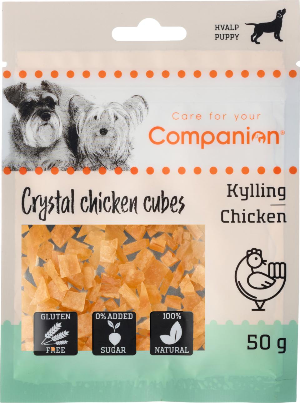 Companion Crystal Chicken Cubes For Puppies - 50 g