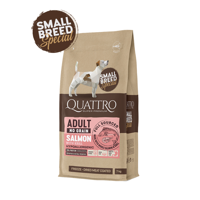 Quattro No Grain All Breed Adult lax & krill