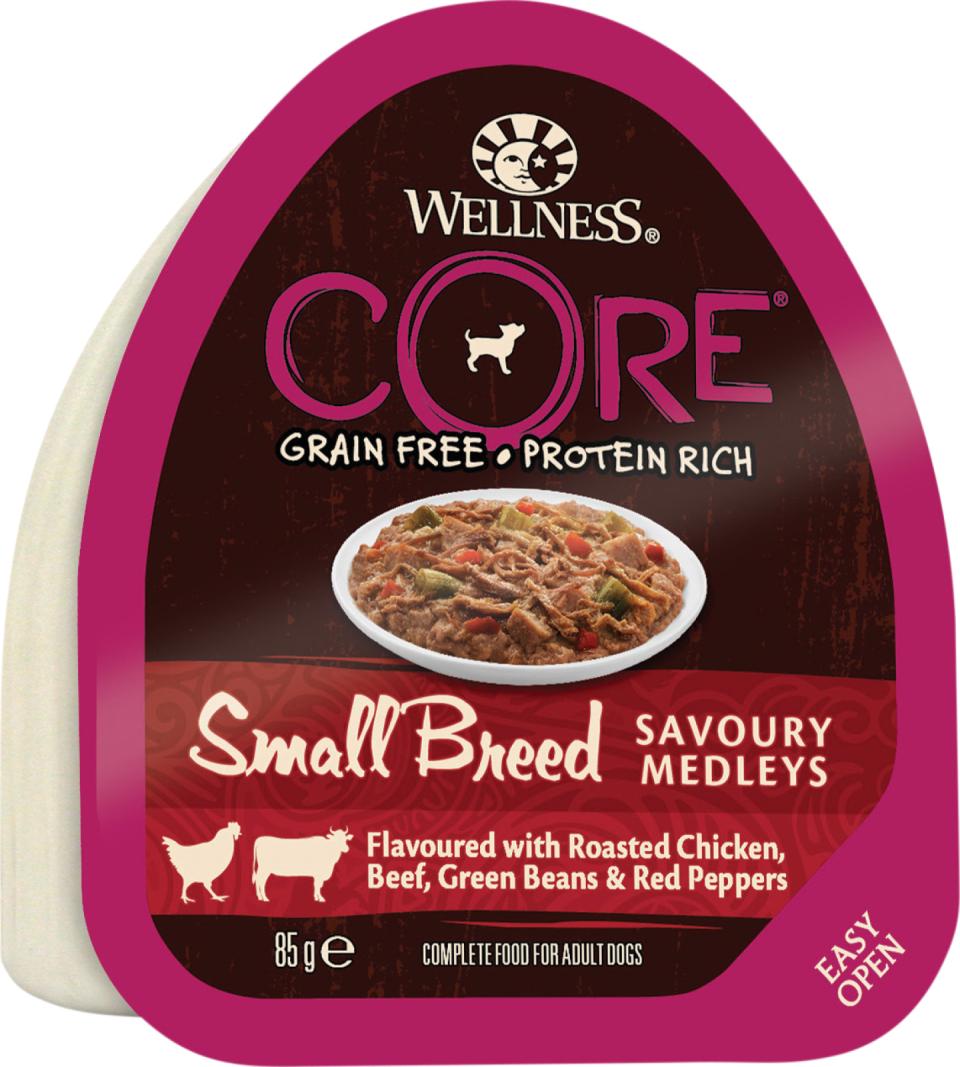 Wellness Core Savoury Medleys Small Breed - Kylling & Oksekød 85 g