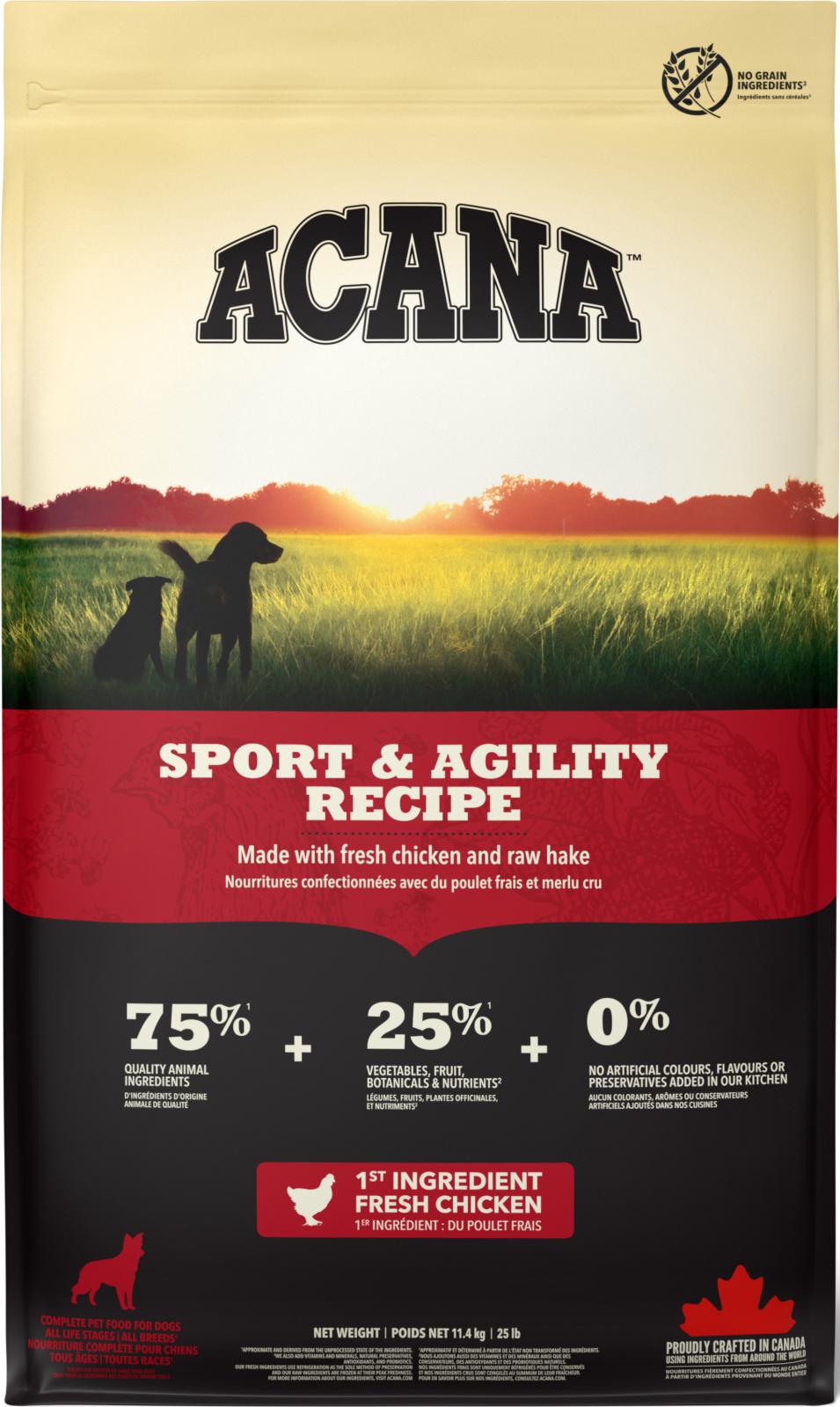 Acana Sport & AgilityvRecipe - 11,4 kg